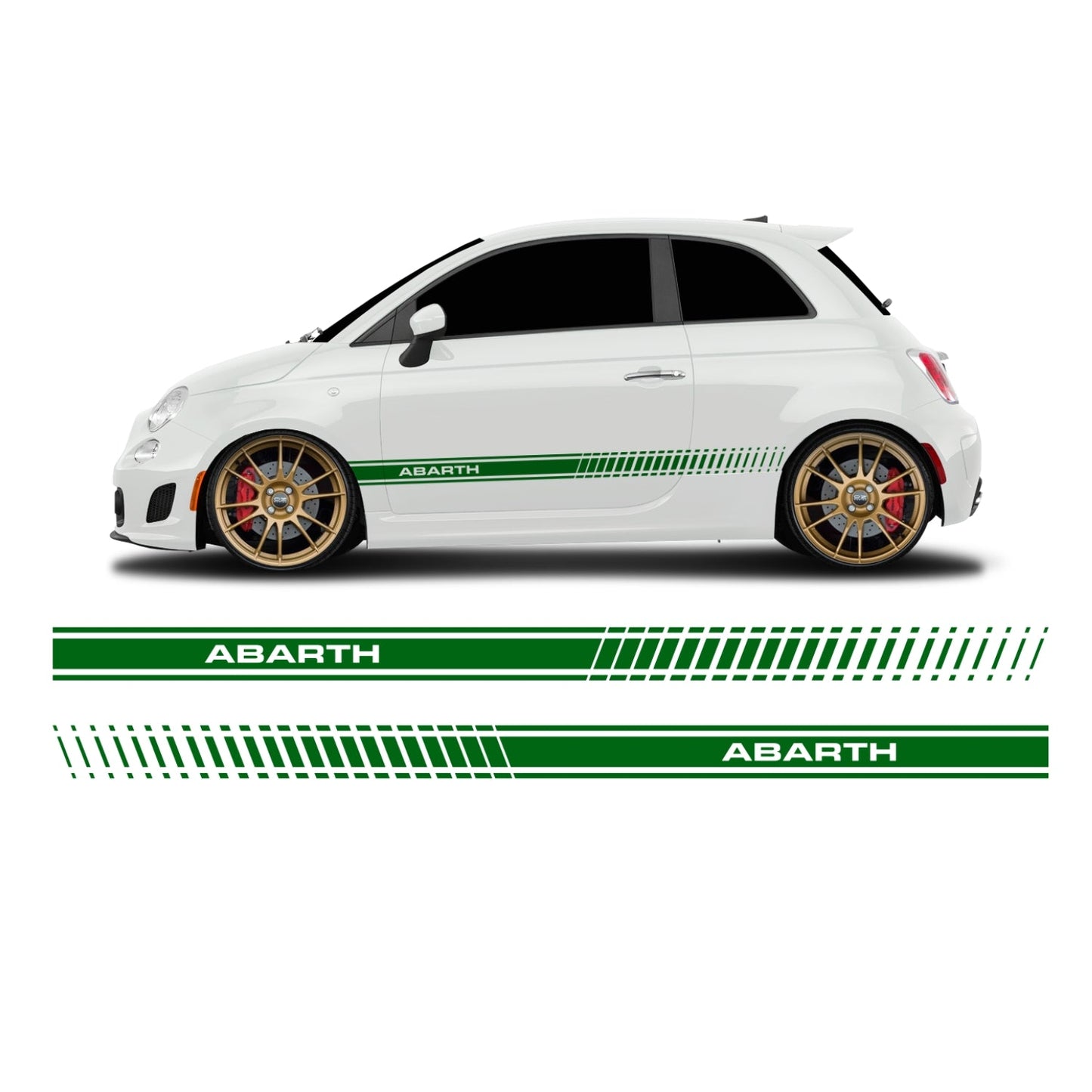 Fiat 500 Abarth Schriftzug Seitenstreifen lang - Set 30002