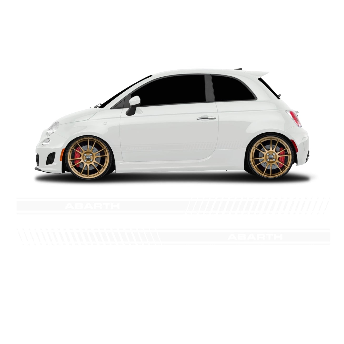 Fiat 500 Abarth Schriftzug Seitenstreifen lang - Set 30002