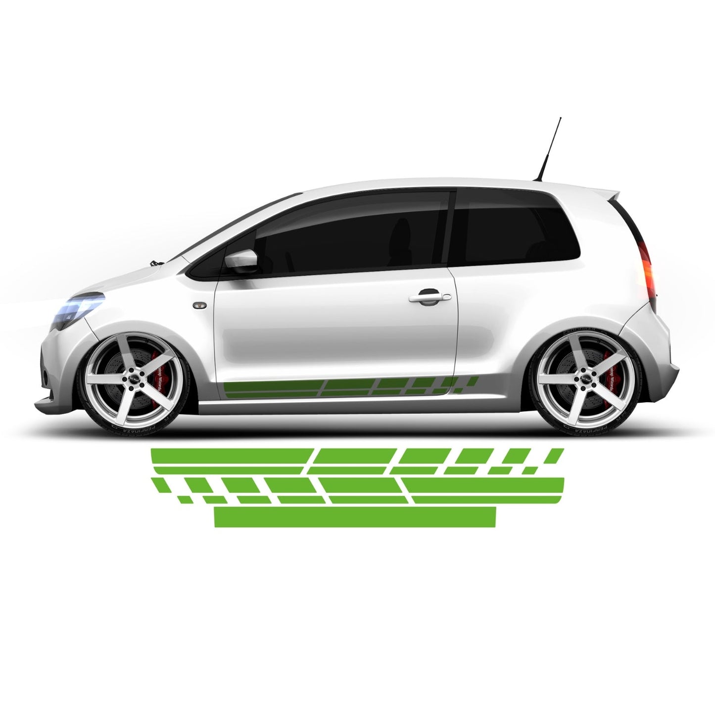 Seat Mii, Skoda Citigo, VW Up side stripes - Set 20003