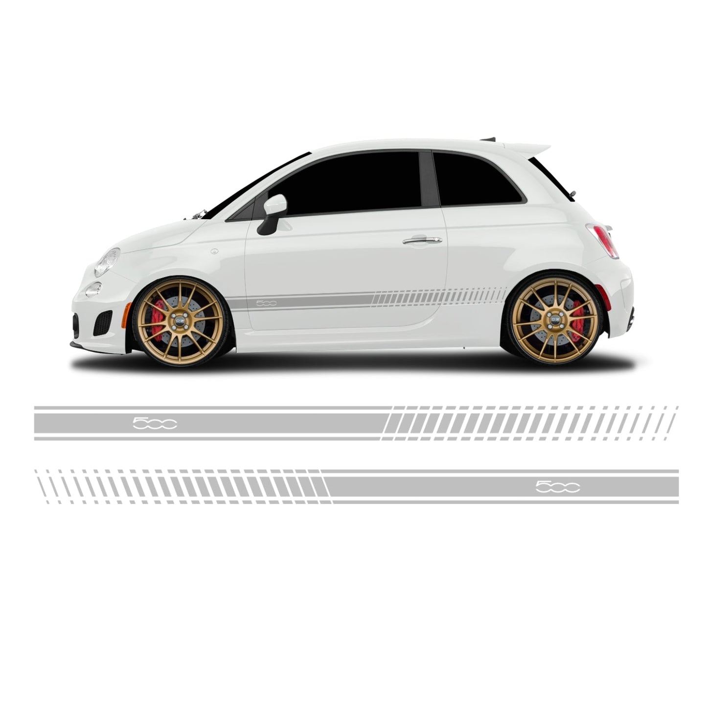 Fiat 500 Abarth lettering side stripes - Set 30004