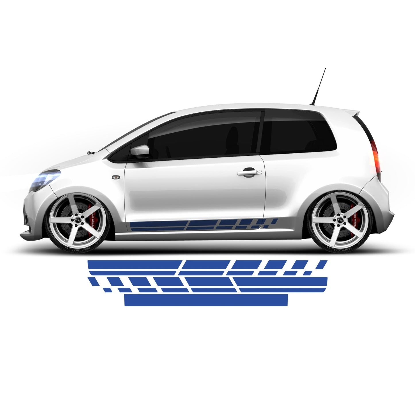 Seat Mii, Skoda Citigo, VW Up side stripes - Set 20003