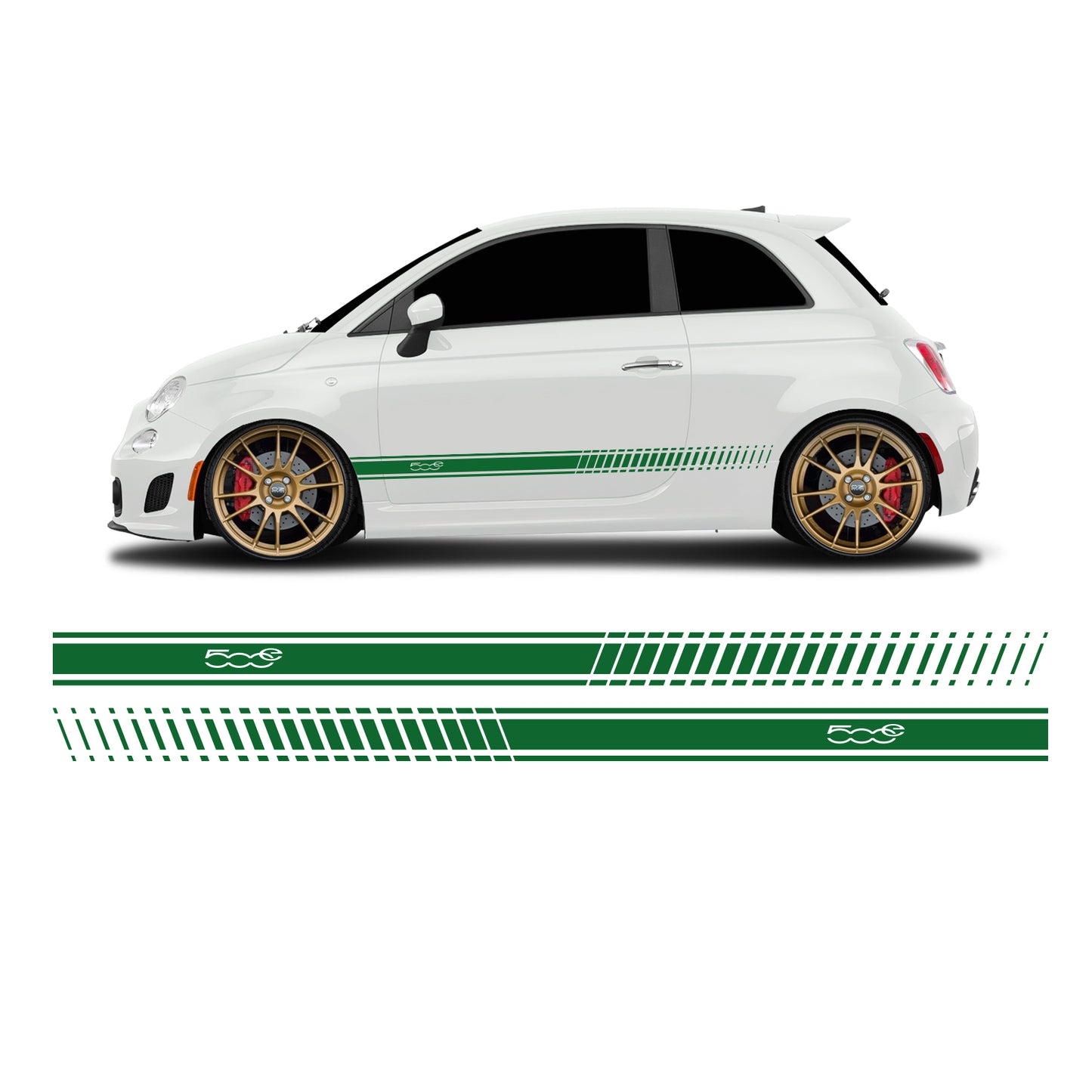 Fiat 500 - 500e Abarth Schriftzug Seitenstreifen - Set 30005