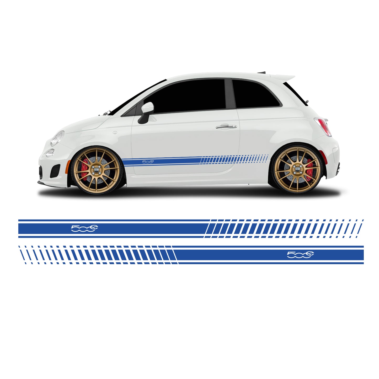 Fiat 500 - 500e Abarth Schriftzug Seitenstreifen - Set 30005
