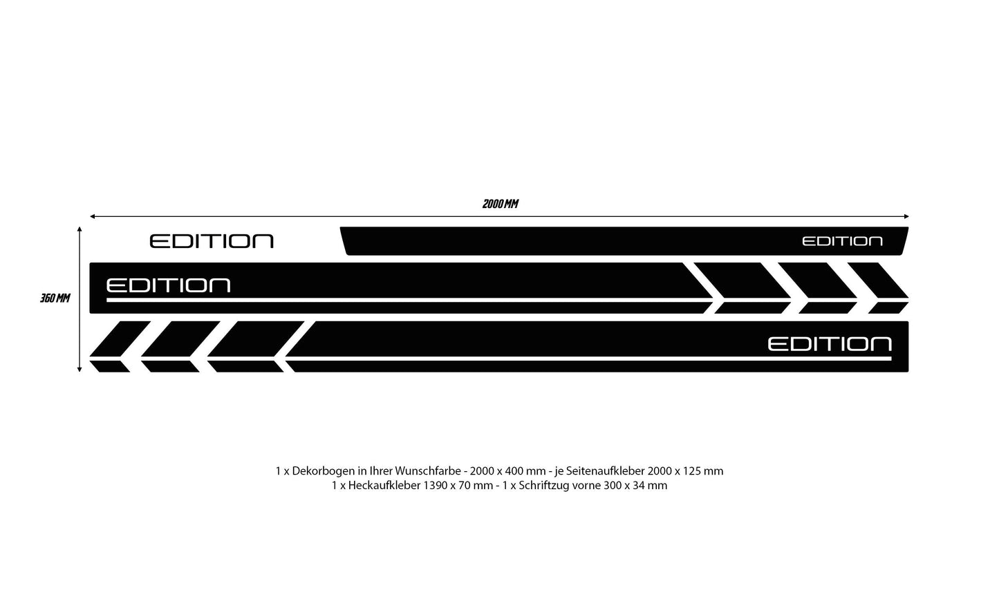VW Bus T6 Edition side stripes - Set 10005.07