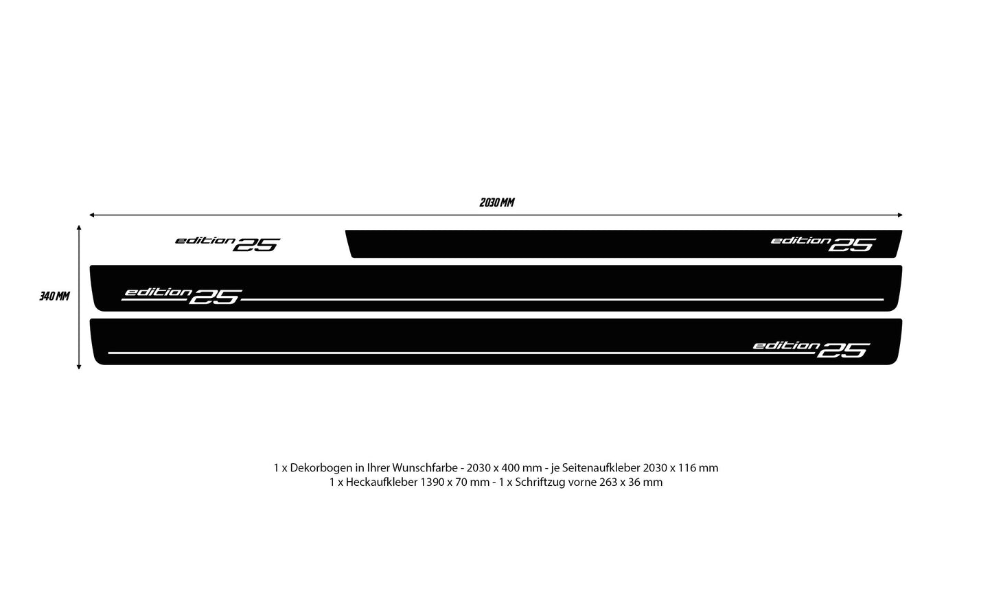 VW Bus T6 Edition 25 Seitenstreifen - Set 10006