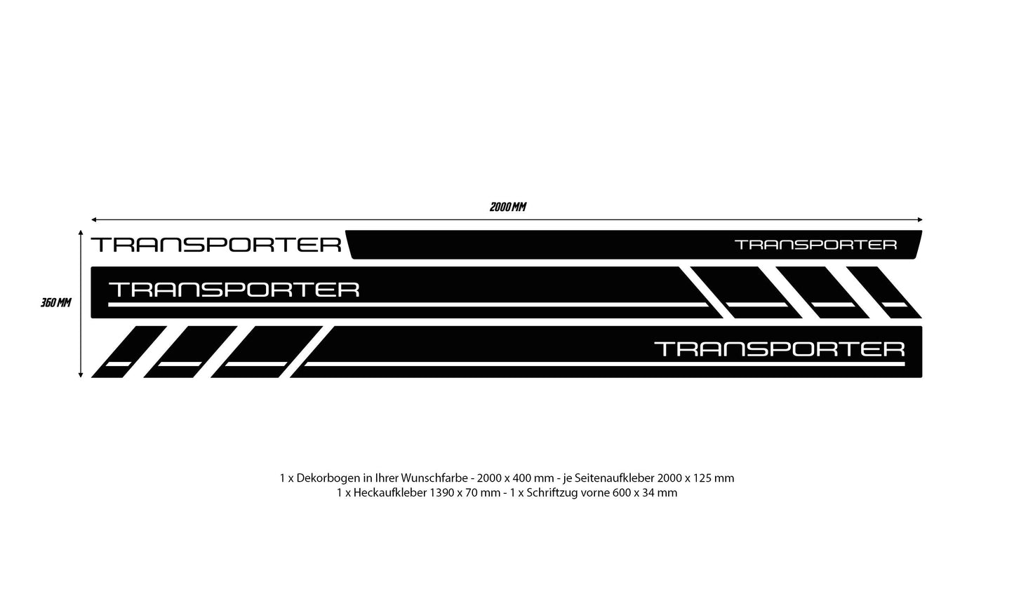 VW Bus T6 Transporter side stripes - Set 10003.10