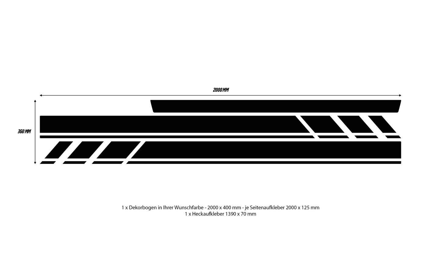 VW Bus T6 Blank Side Stripes - Set 10004.02