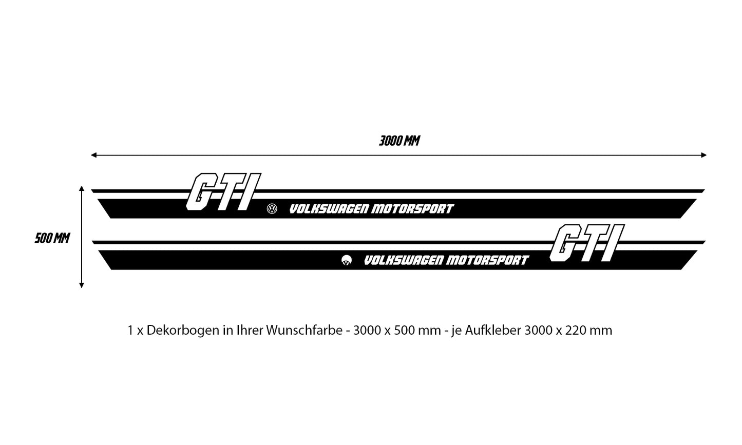 VW Golf 7 Seitenstreifen GTI - Set 60004