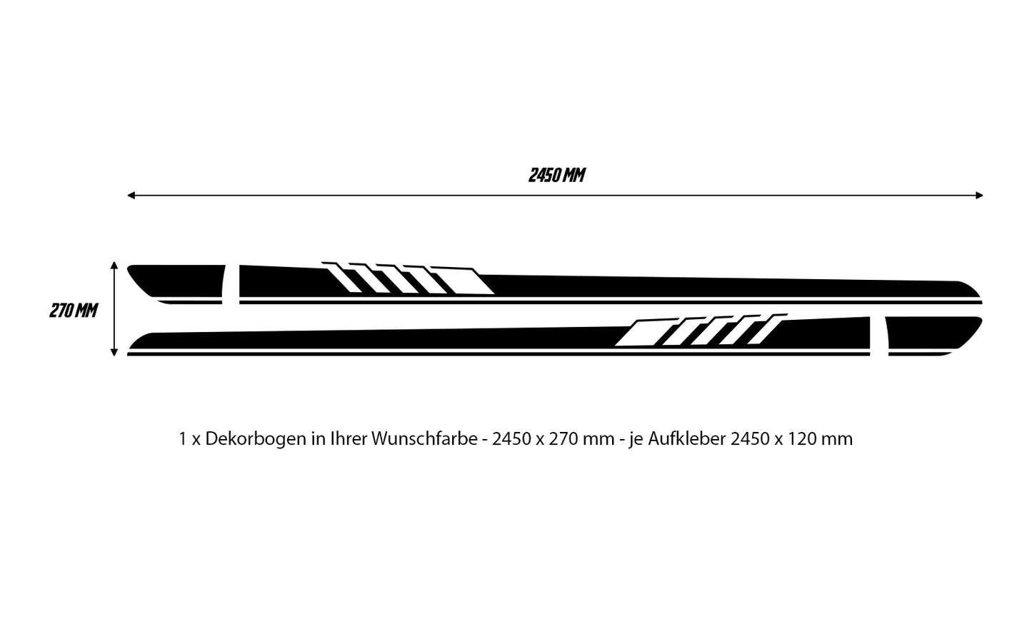 Mercedes C Klasse W205 Seitenstreifen - Set 40002