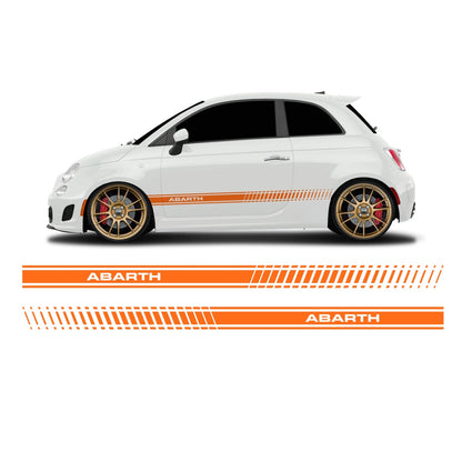 Fiat 500 Abarth Schriftzug Seitenstreifen lang - Set 30002
