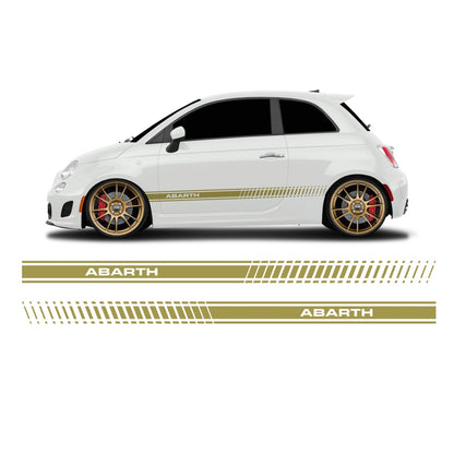 Fiat 500 Abarth Schriftzug Seitenstreifen lang - Set 30002