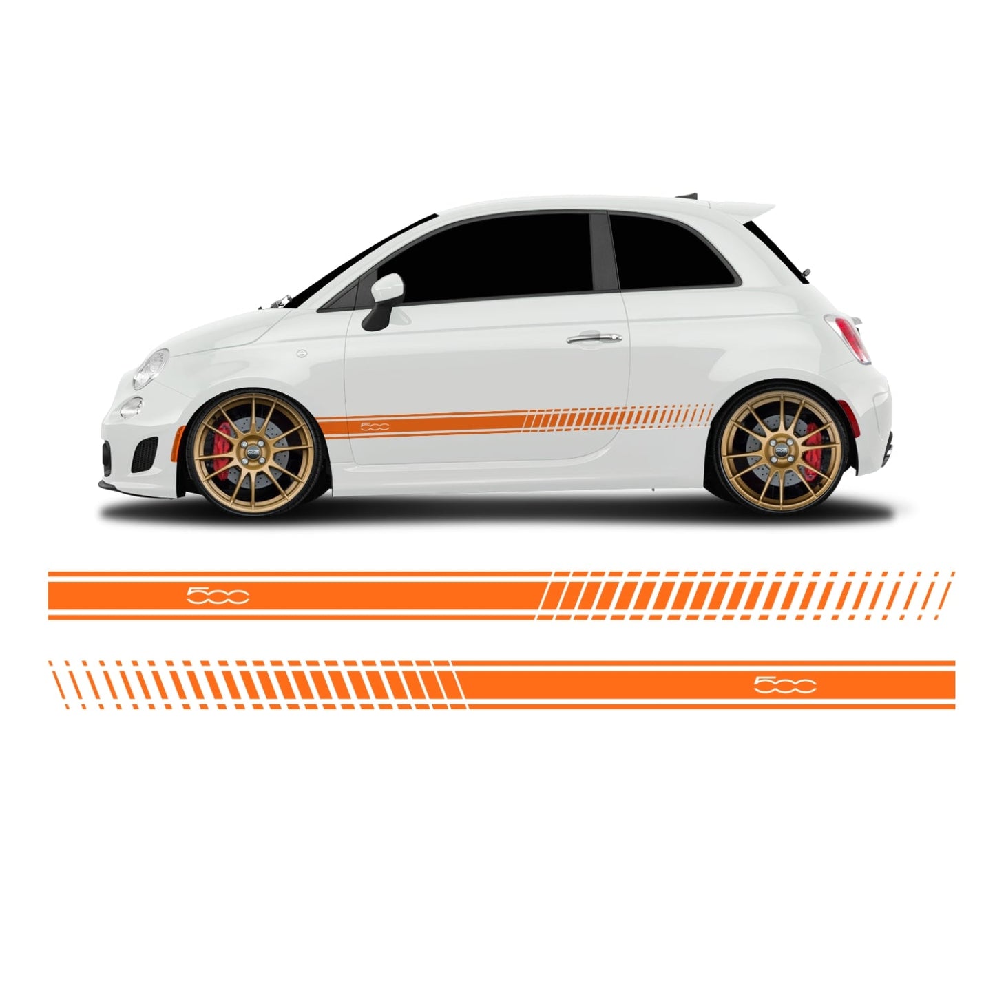 Fiat 500 Abarth lettering side stripes - Set 30004