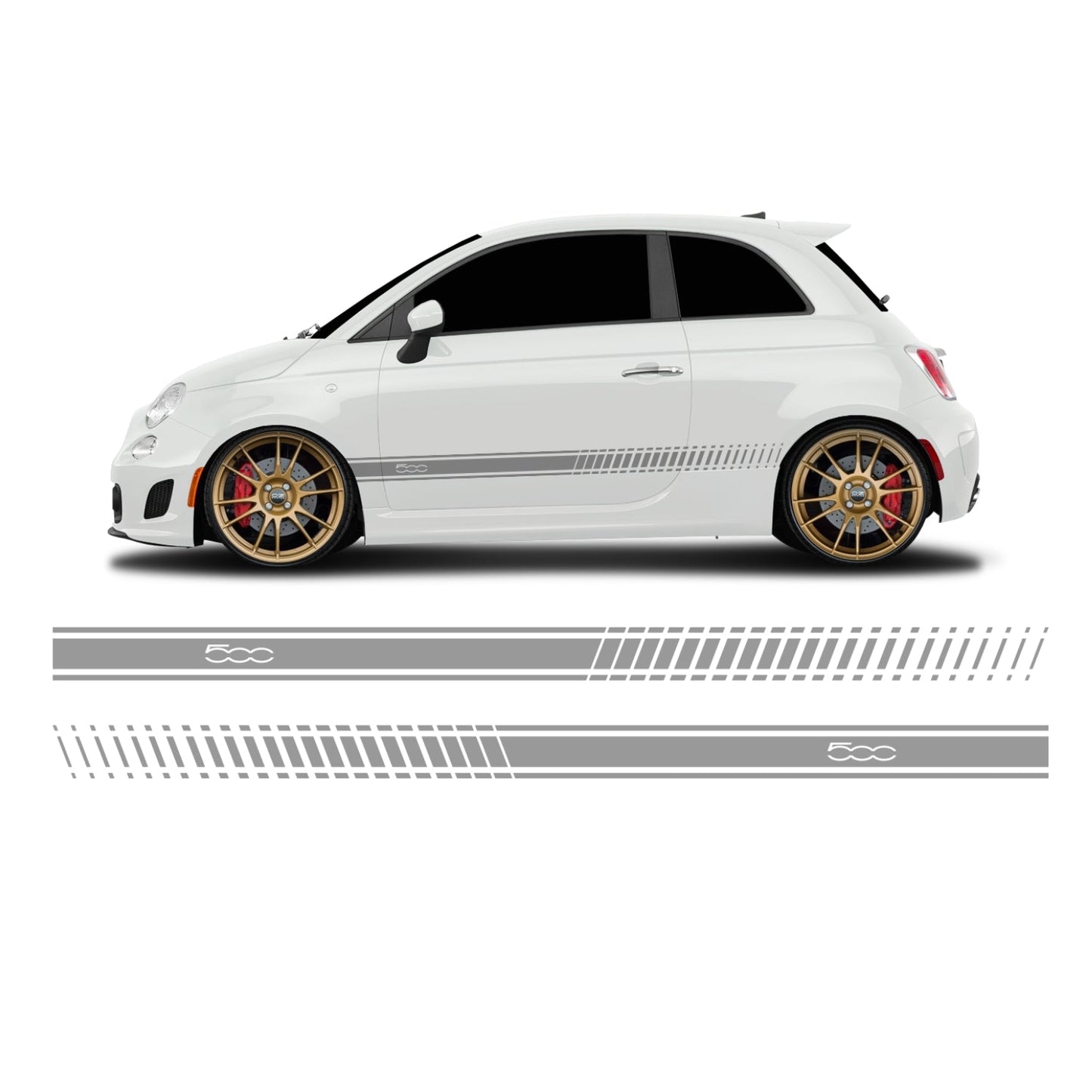Fiat 500 Abarth lettering side stripes - Set 30004