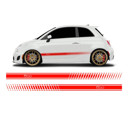 Fiat 500 Abarth lettering side stripes - Set 30004