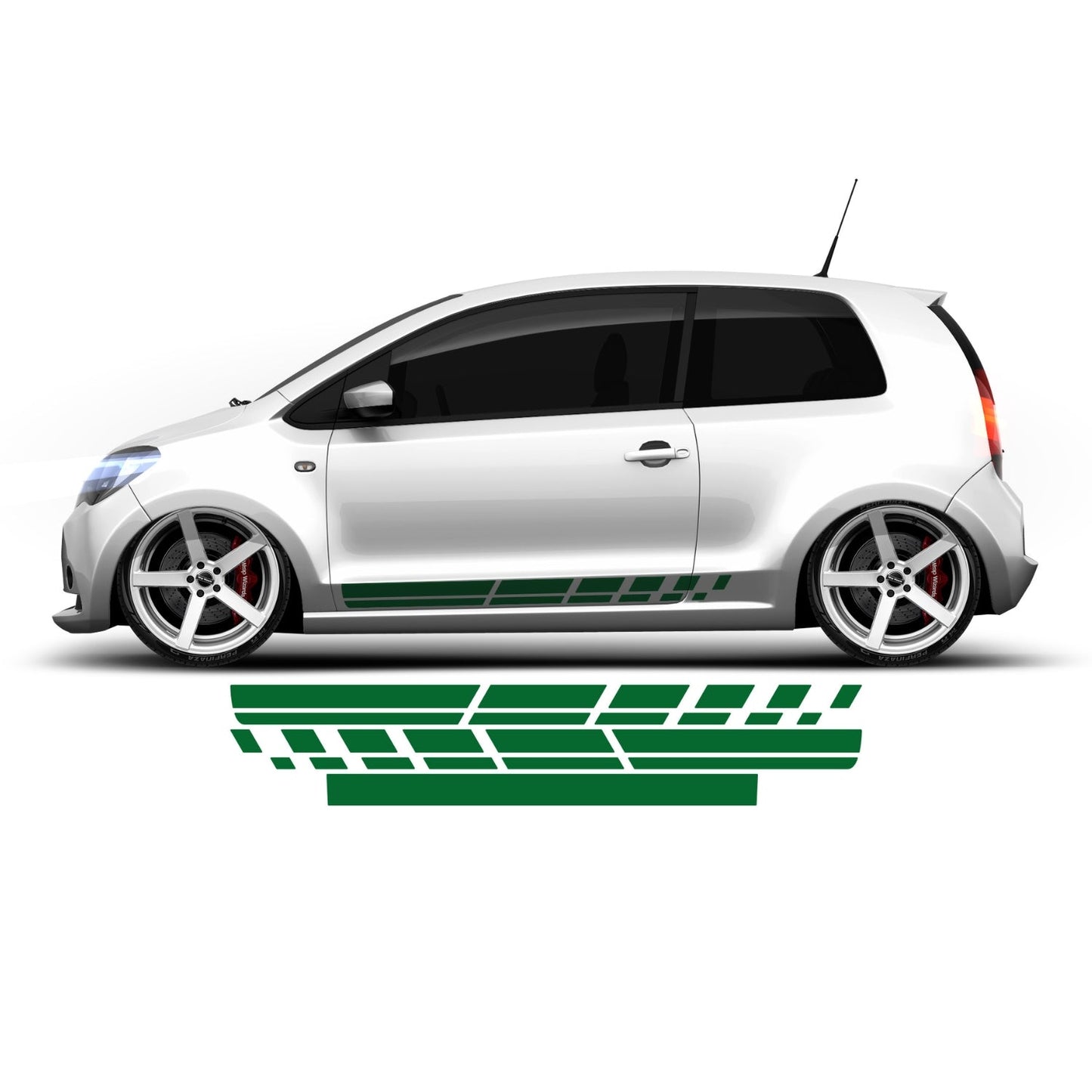 Seat Mii, Skoda Citigo, VW Up side stripes - Set 20003