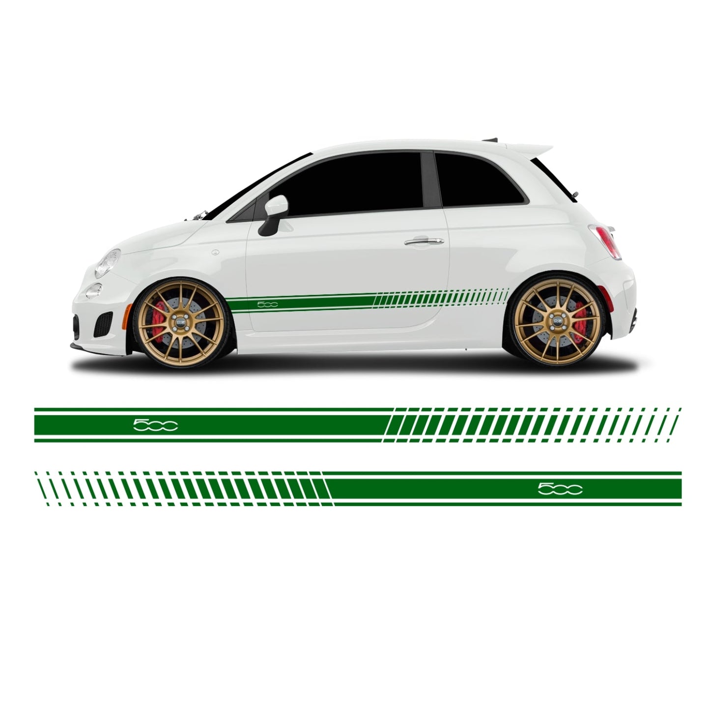 Fiat 500 Abarth lettering side stripes - Set 30004