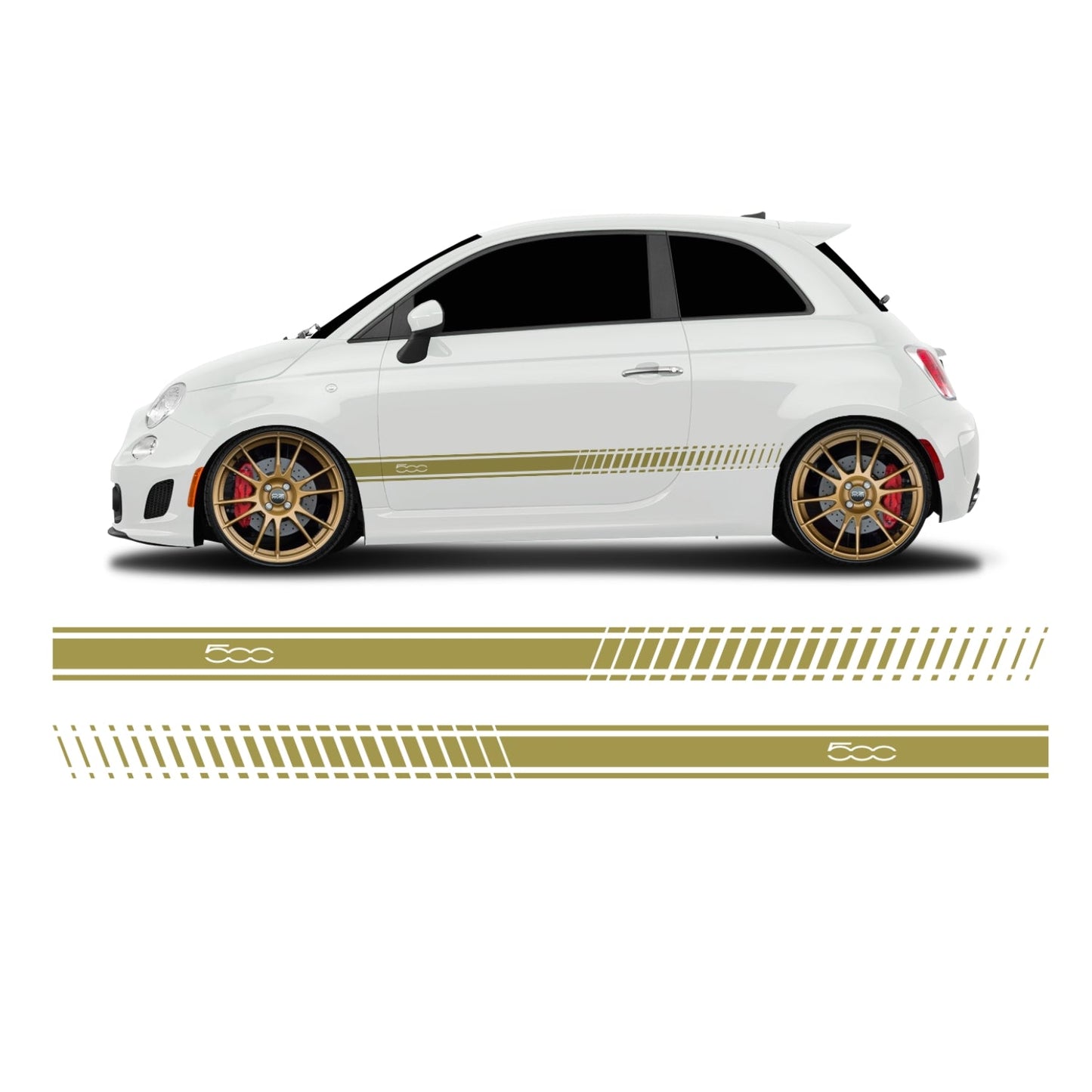 Fiat 500 Abarth lettering side stripes - Set 30004