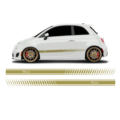 Fiat 500 Abarth lettering side stripes - Set 30004