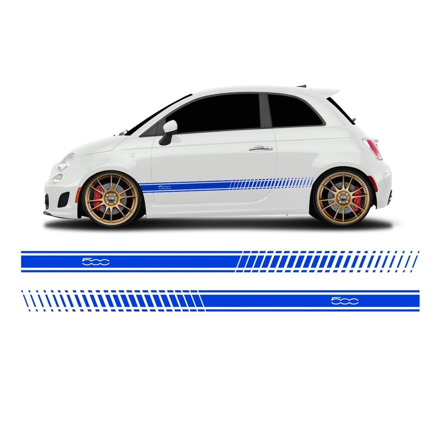 Fiat 500 Abarth lettering side stripes - Set 30004