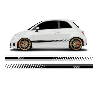 Fiat 500 Abarth lettering side stripes - Set 30004