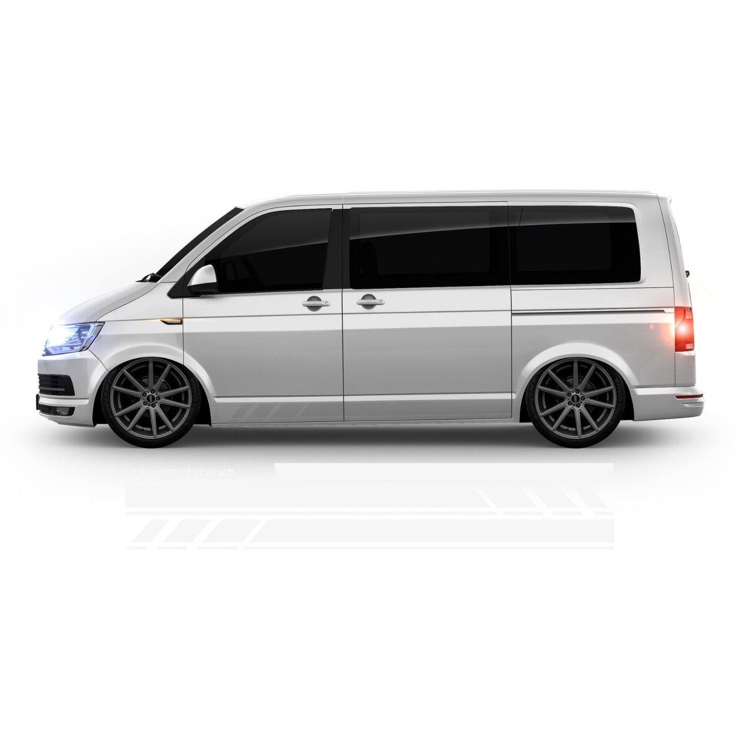 VW Bus T6 custom text side stripes - Set 10004.01