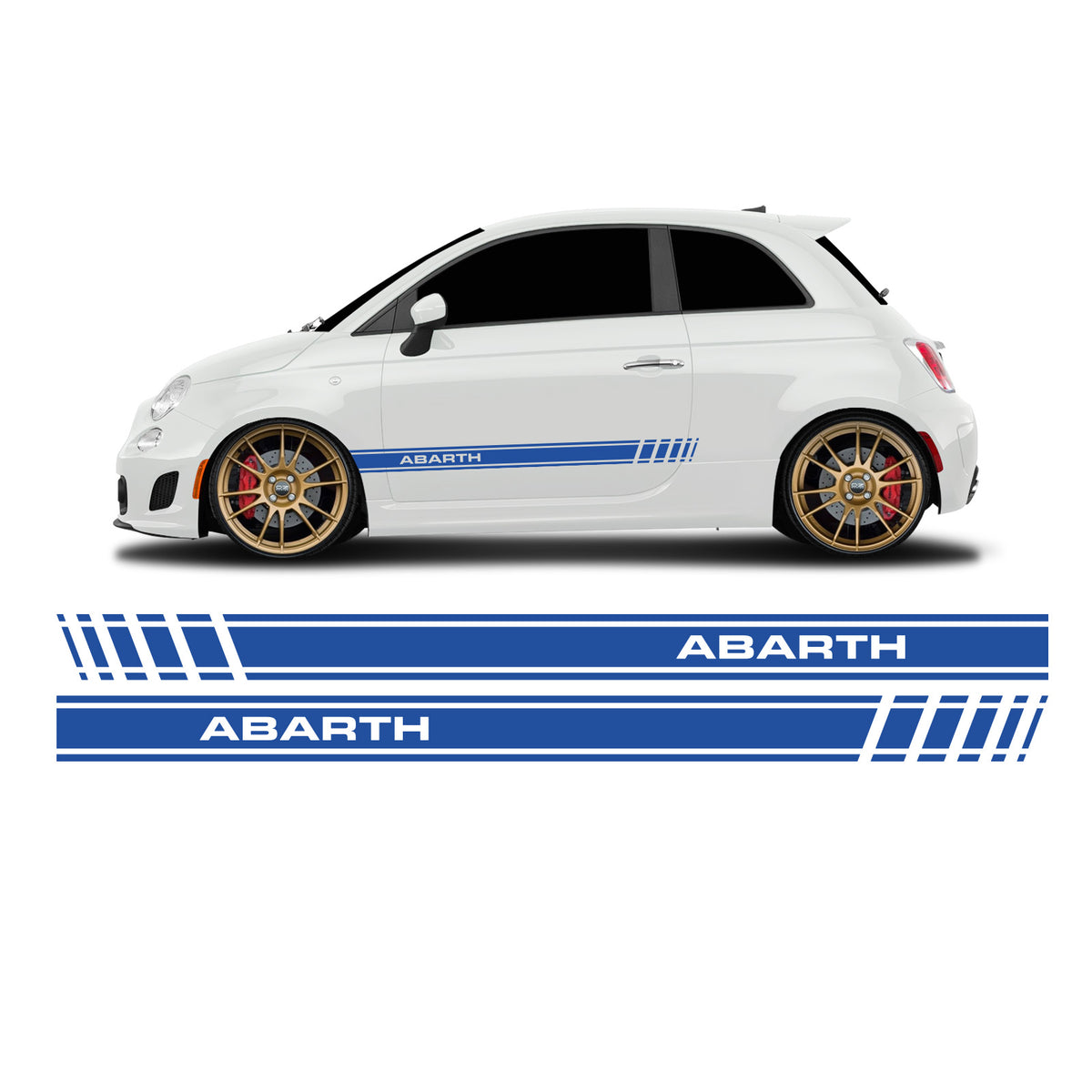 Fiat 500 mit BellaFolia-Dekor in Mid Blue