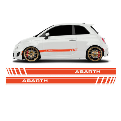 Fiat 500 Abarth lettering short side stripes - Set 30003