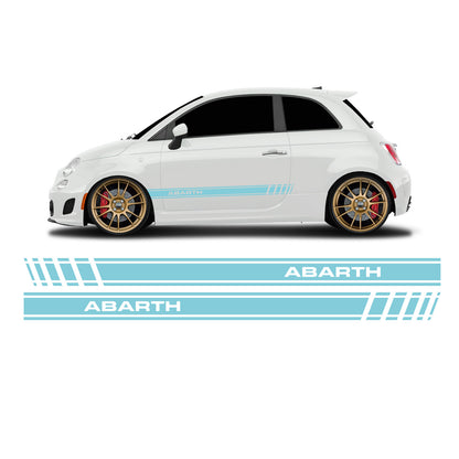 Fiat 500 Abarth lettering short side stripes - Set 30003
