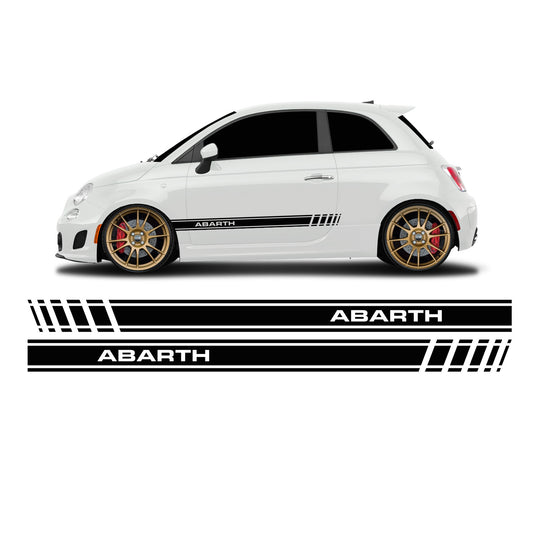 Fiat 500 Abarth lettering short side stripes - Set 30003