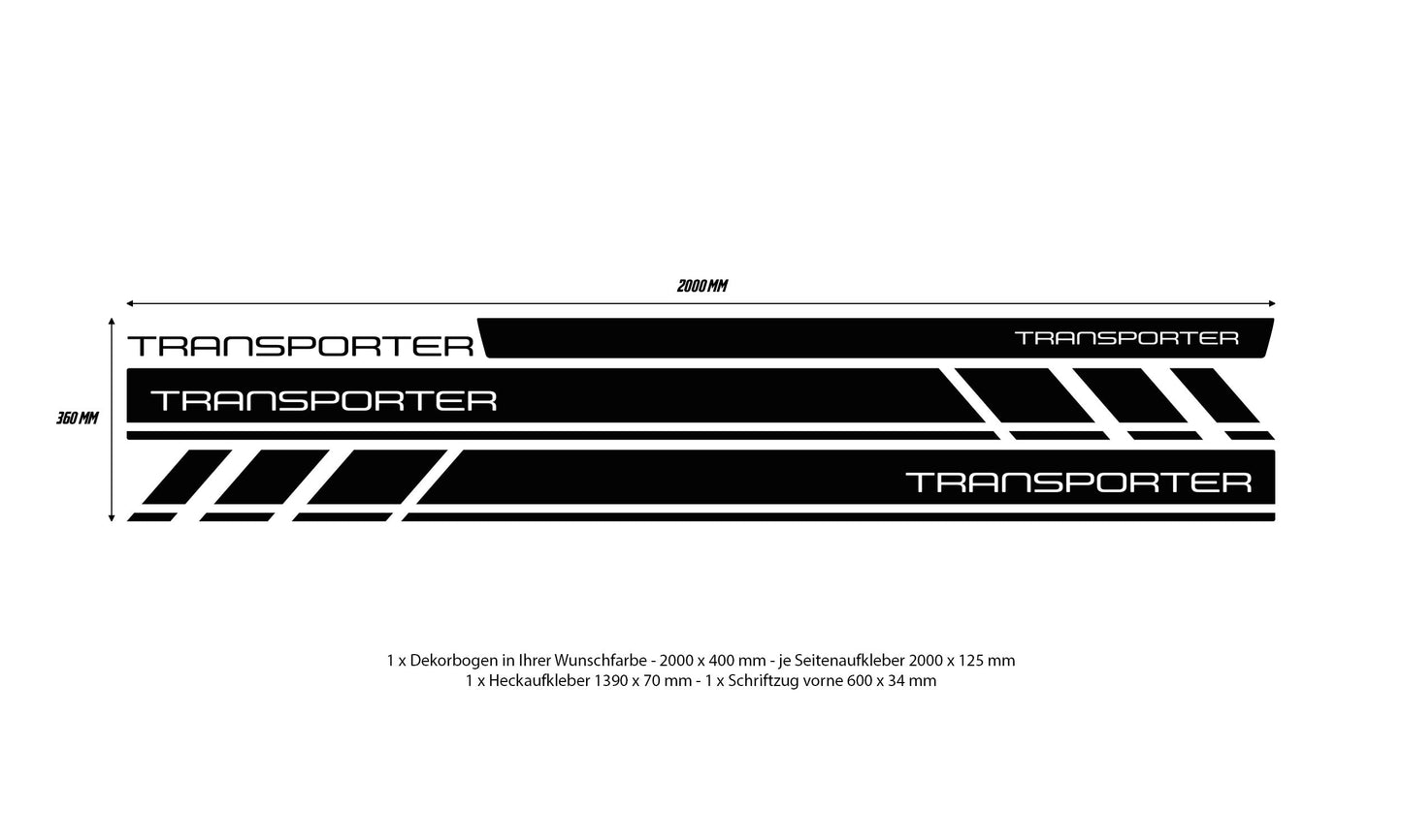 VW Bus T4 Transporter Seitenstreifen - Set 10004.10