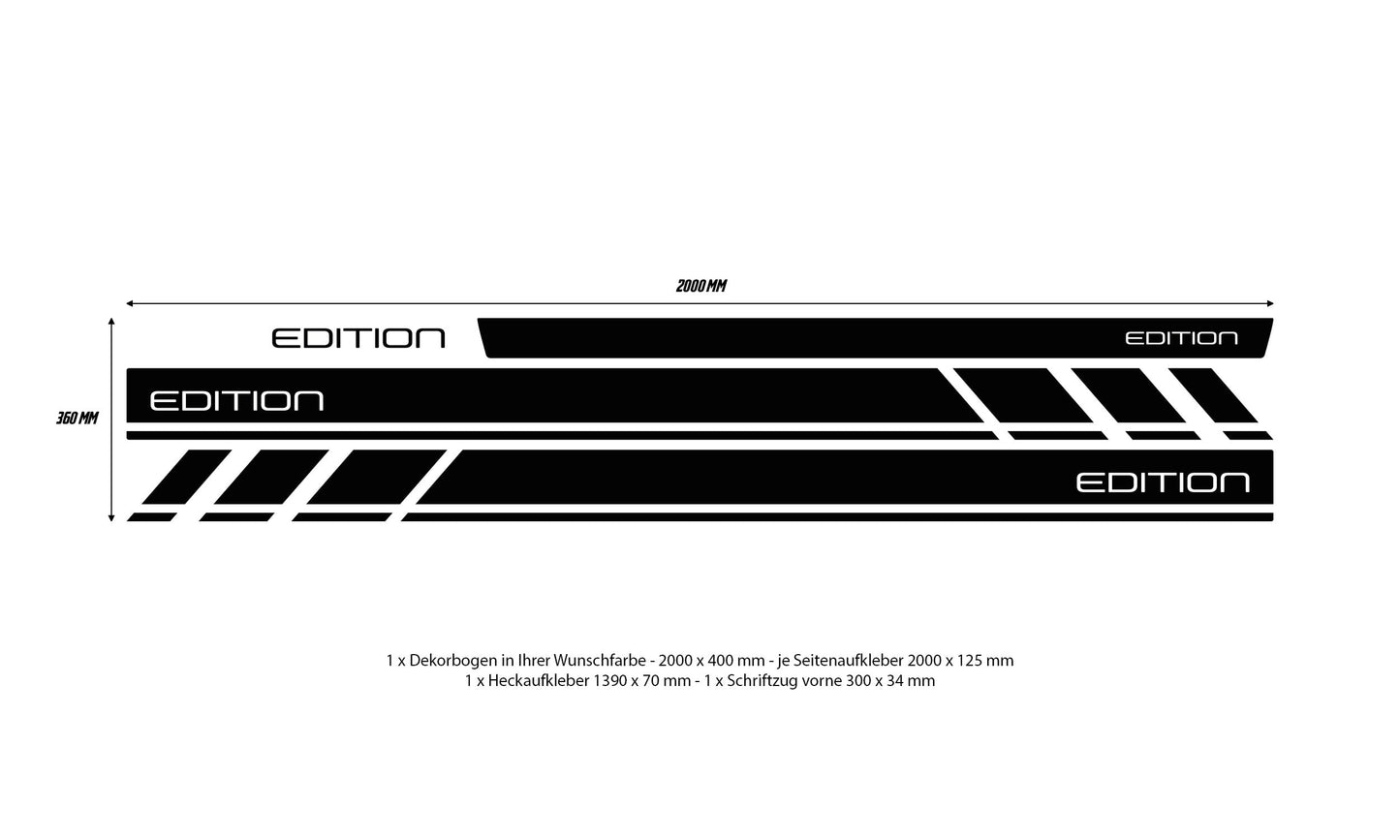 VW Bus T4 Edition side stripes - Set 10004.07