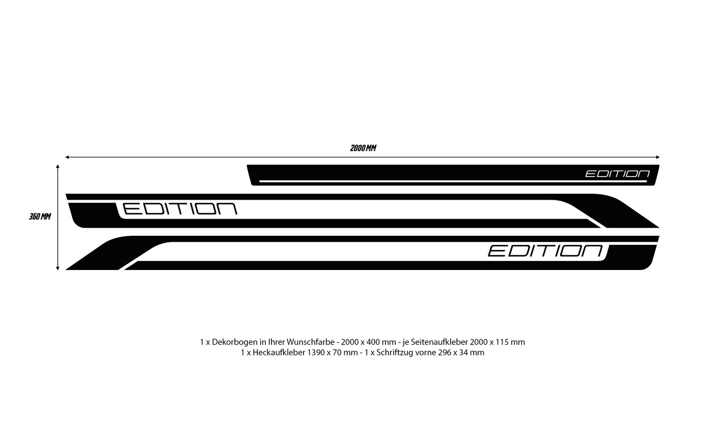 VW Bus T5 Editon Seitenstreifen - Set 10008.07S