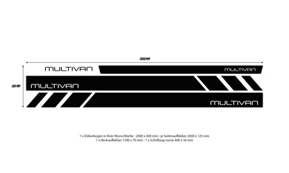 VW Bus T6 Multivan Seitenstreifen - Set 10002.09