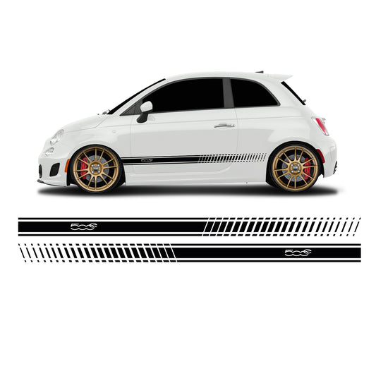 Fiat 500 - 500e Abarth lettering side stripes - Set 30005